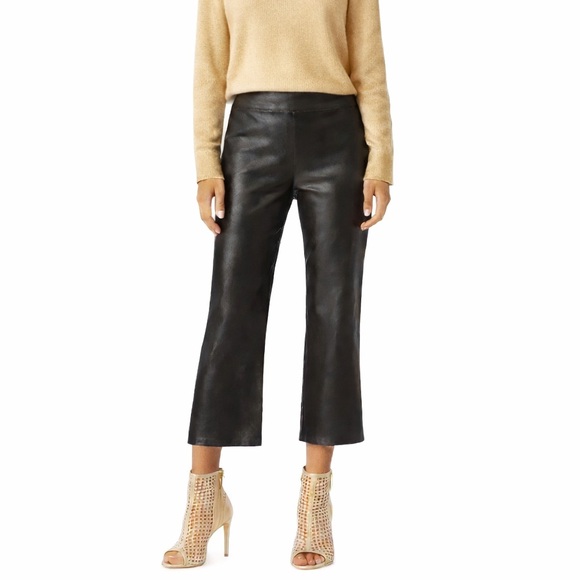 Frame Denim Pants - Frame Jersey Crop High Rise Mini-Boot  Coated Crop Pants 29”